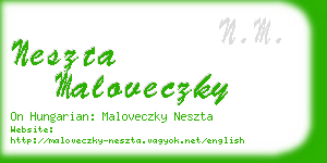 neszta maloveczky business card